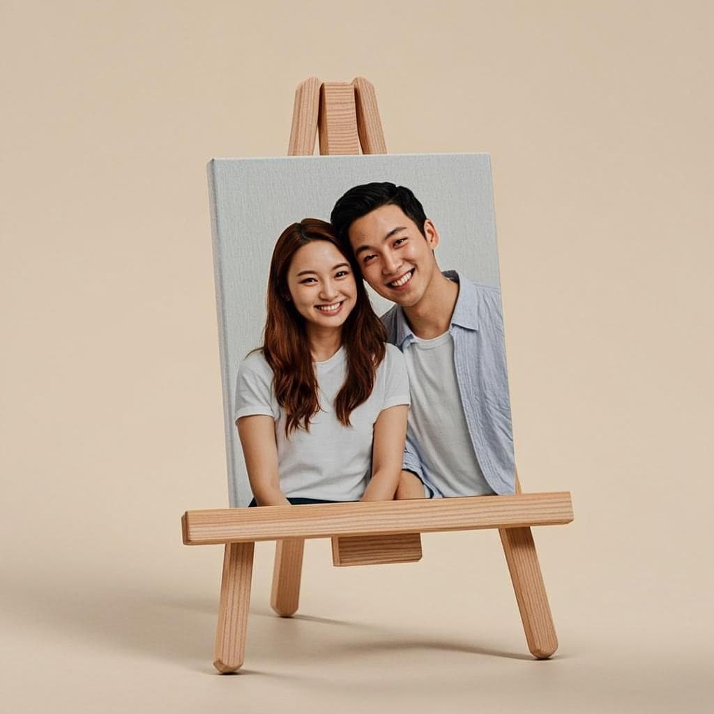 Couple Portrait Mini Canvas — Personalised Anniversary Gift Nepal