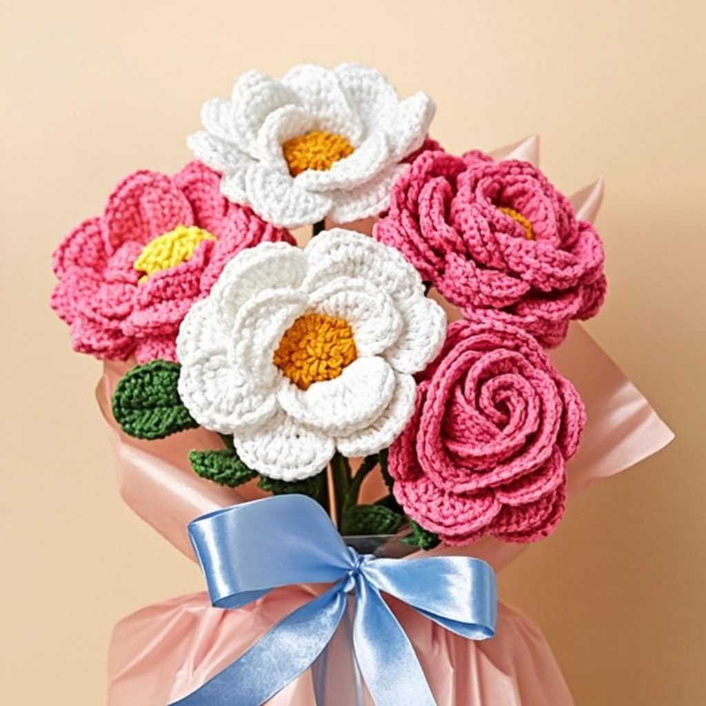 Crochet Tulip Bouquet — Everlasting Flowers Nepal