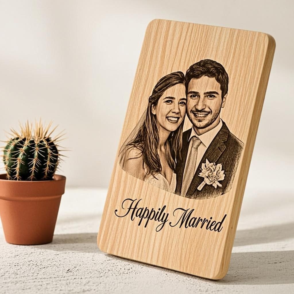 Engraved Photo Frame for Couples — Anniversary Gift Nepal